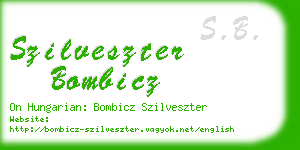 szilveszter bombicz business card